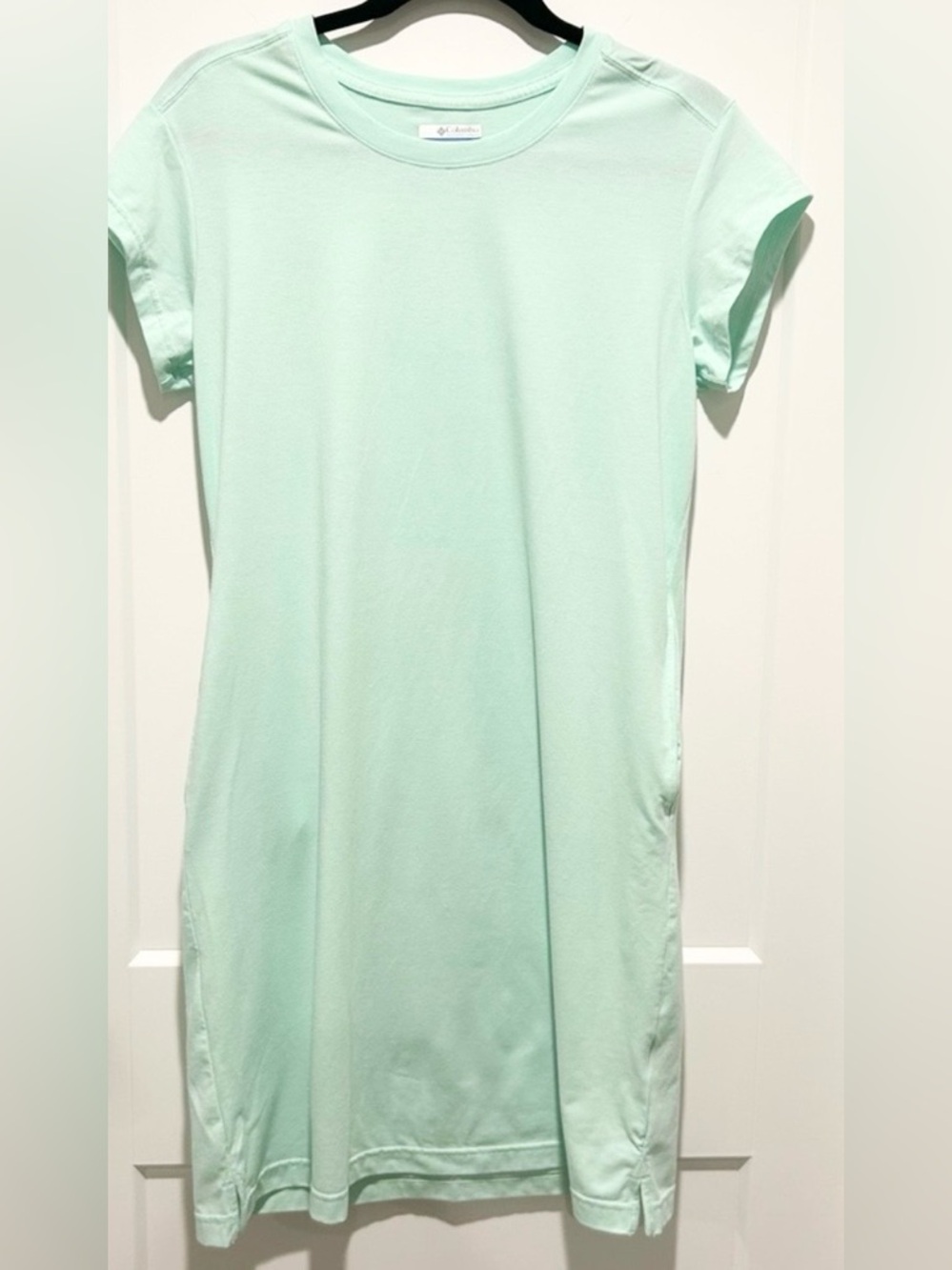 Columbia Mint Green T-Shirt Dress Athletic Casual Summer Small - Picture 3 of 9